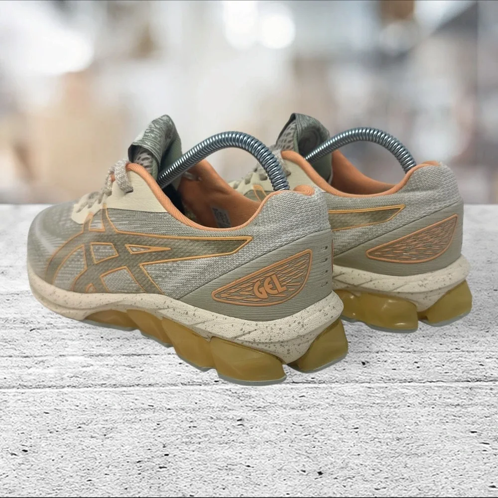 Asics Gel-Quantum 180 Running Shoes Womens 9 Grey Orange 1202A367 Speckled Mid